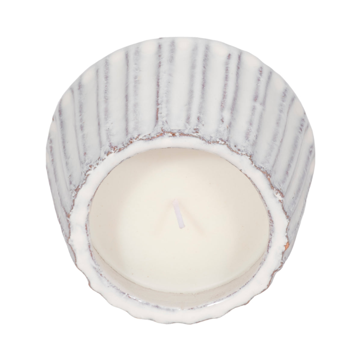 Cadiz White Sea Salt and Lemon Ridged Candle