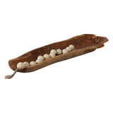 Etna Natural Teak Wood Long Bowl
