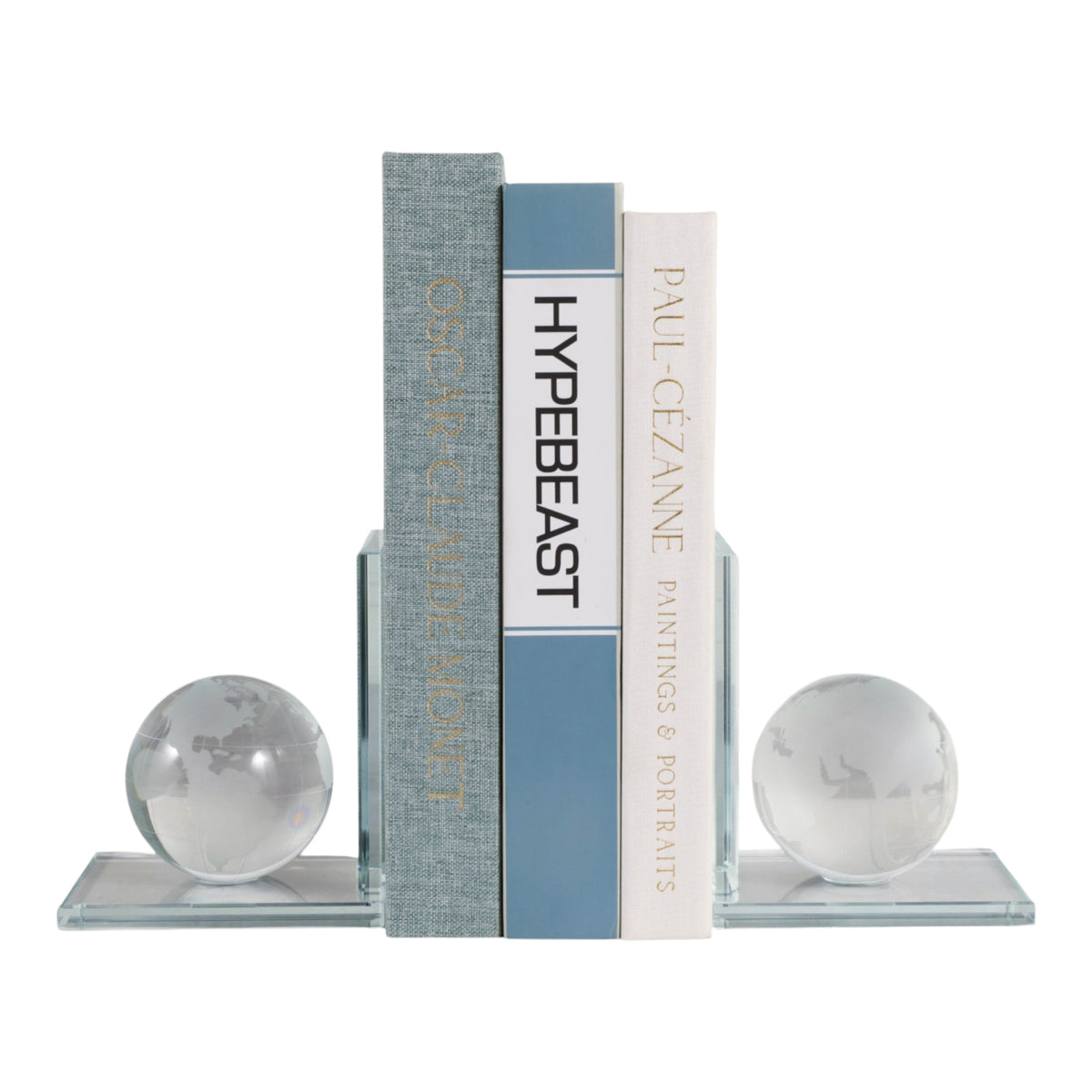 Hastingslake Clear Bookends (Set of 2)
