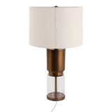Caltonholm Brown/Clear/Ivory Lamp