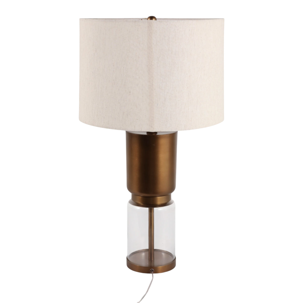 Caltonholm Brown/Clear/Ivory Lamp