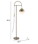 Waterloo White & Bronze Floor Lamp