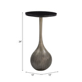 Ionis Black & Antique Silver Accent Table