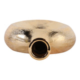 Alray Champagne Scratched Oval Cut Out Vase