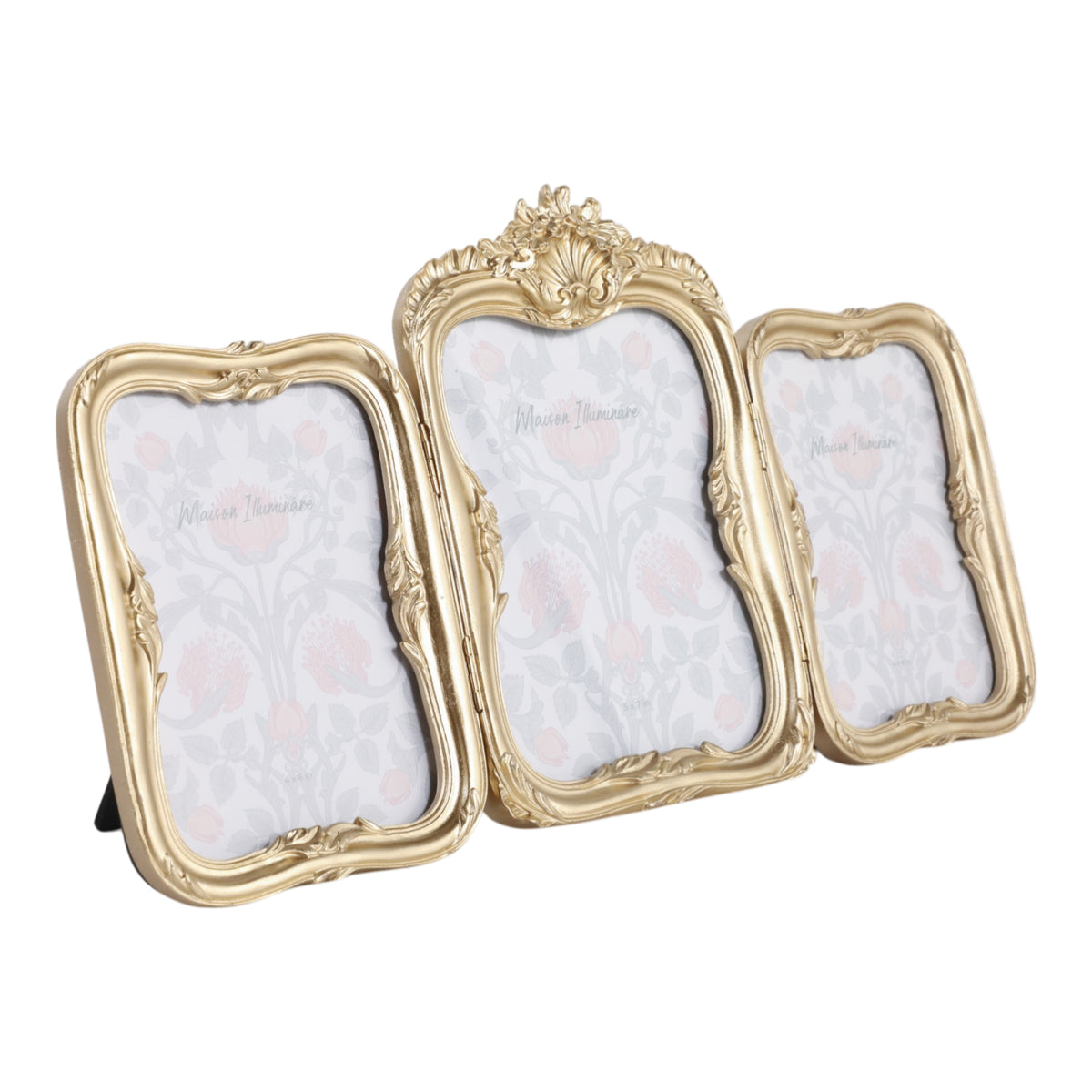 Westminster Gold Tri-Fold 4x6 and 5x7 Photo Frame