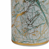 Edendale Green/Gold Large Ceramic Jar with Lid