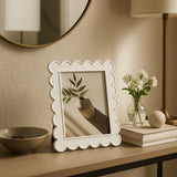 Duarte White 5x7 Scallop Edge Photo Frame