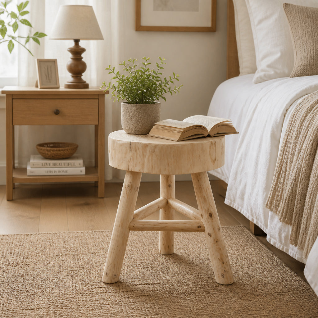 Marcwell Ivory/Tan Stool