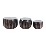 Jakewick Gray/Gold Planters (Set of 3)