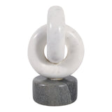 Livingston White/Gray Marble Link Sculpture