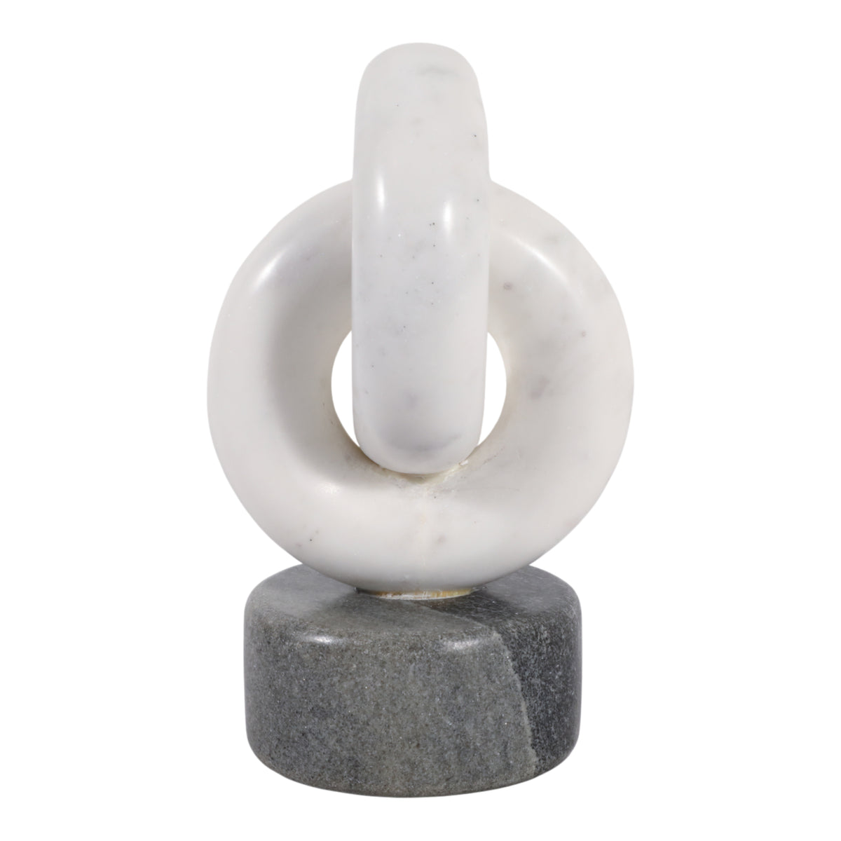 Livingston White/Gray Marble Link Sculpture