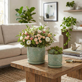 Hobartgate Green Planters (Set of 2)