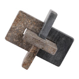 Thornton Black/Tan Marble and Dark Travertine Knot