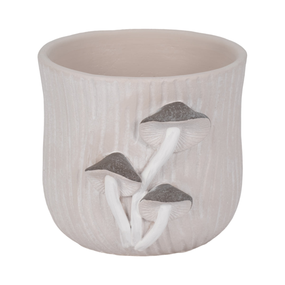 Bricemore Gray Mushroom Applique Planter