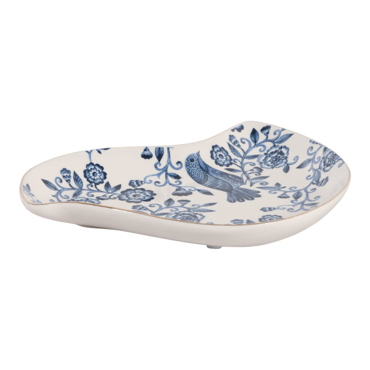 Ramsey Blue/White/Gold Decorative Chinoiserie Plate