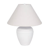 Bailhache White Textured Table Lamp with Tapered Shade