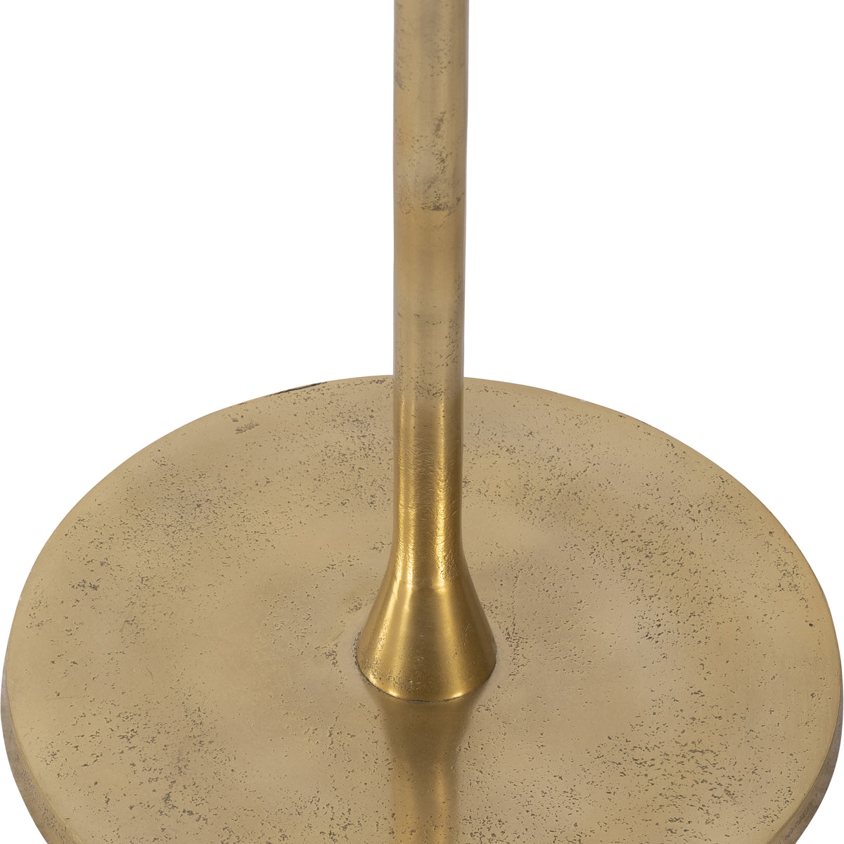 Goat Rock Gold/White Metal Round Drink Table