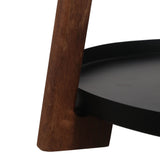 Mint Canyon Natural/Black 3-Leg Coat Rack with Shelf