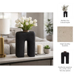 Emmaton Black Small Ecomix Abstract Vase