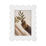 Duarte White 4x6 Scallop Edge Photo Frame