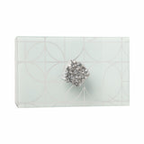 Pollock Silver Sparkly Geo Glass Box with Stone Top