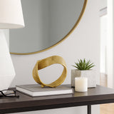Venado Gold Metal Twisted Hammered Ring