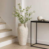 Watsonland White Paper Mache Handle Vase