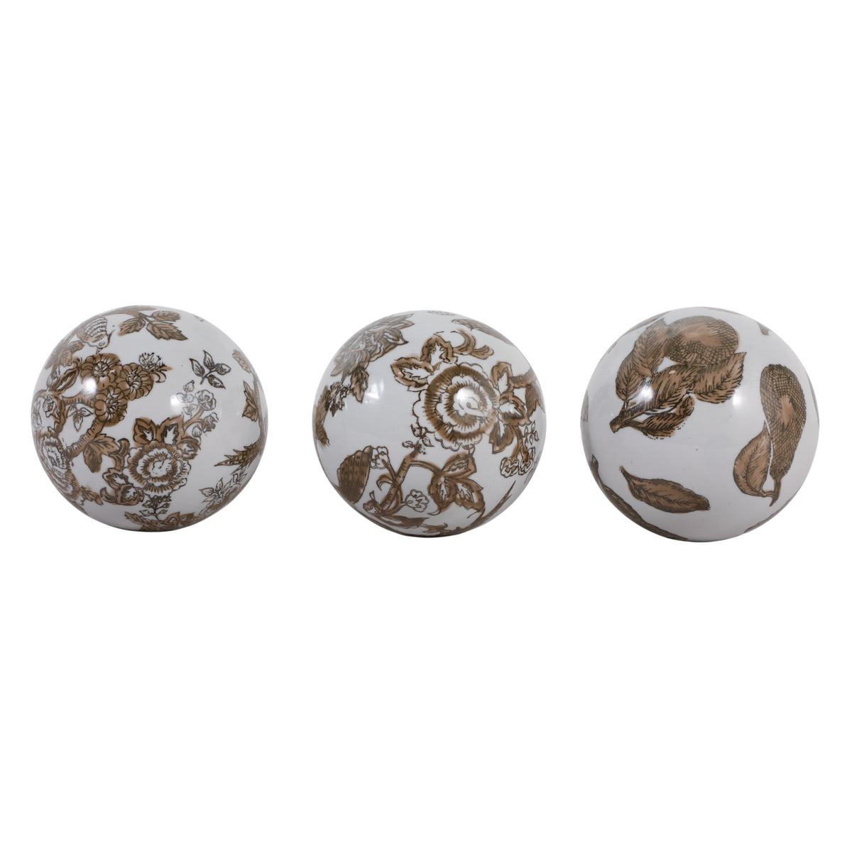 Elmley Brown/White Orbs (Set of 3)