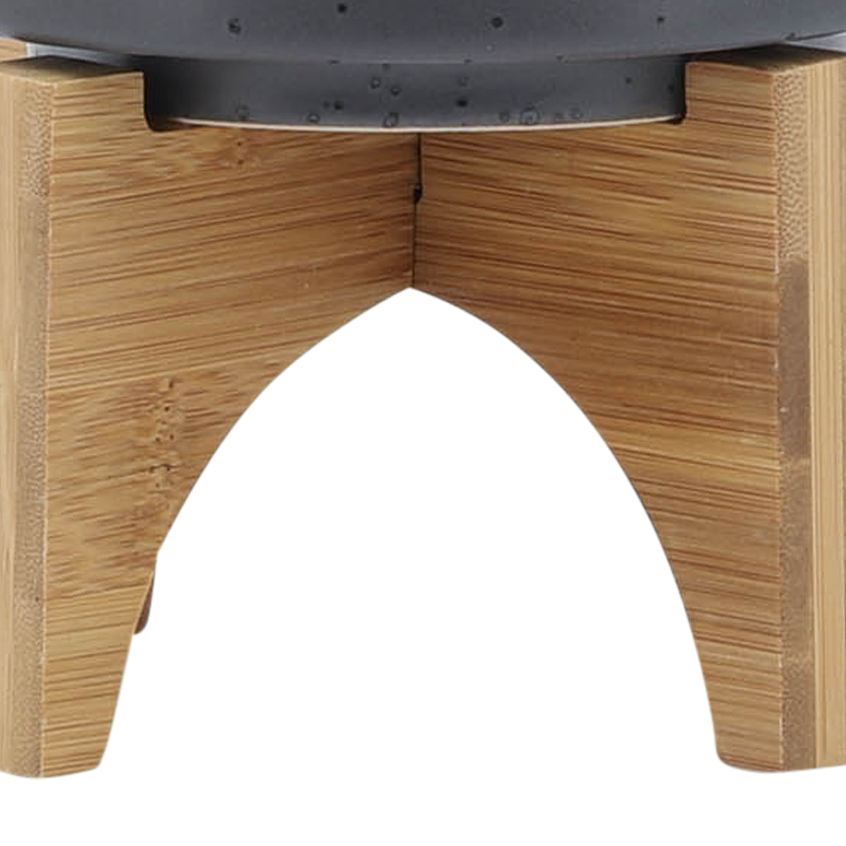 Swiss Bar Gray/Brown Planter with Wood Stand