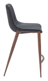 Magnus Black & Walnut Counter Stool (Set of 2)