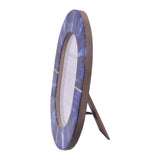 Glenview Blue/Gold Large Oval Brass Inlay Frame