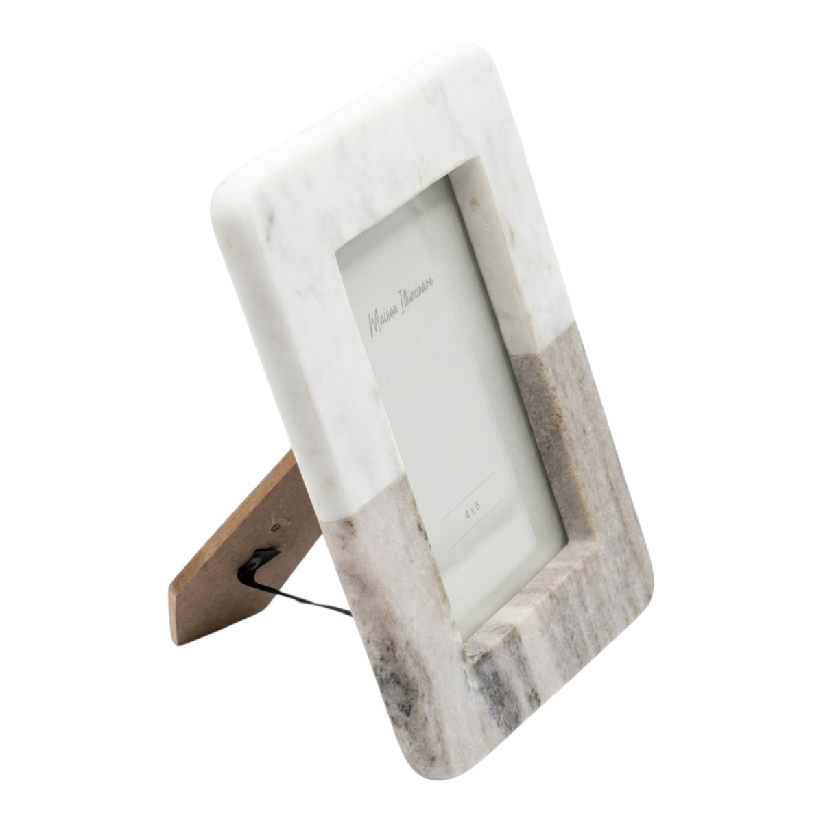 Cragmont Beige/White Small Marble 2 Tone Horiz Photo Frame