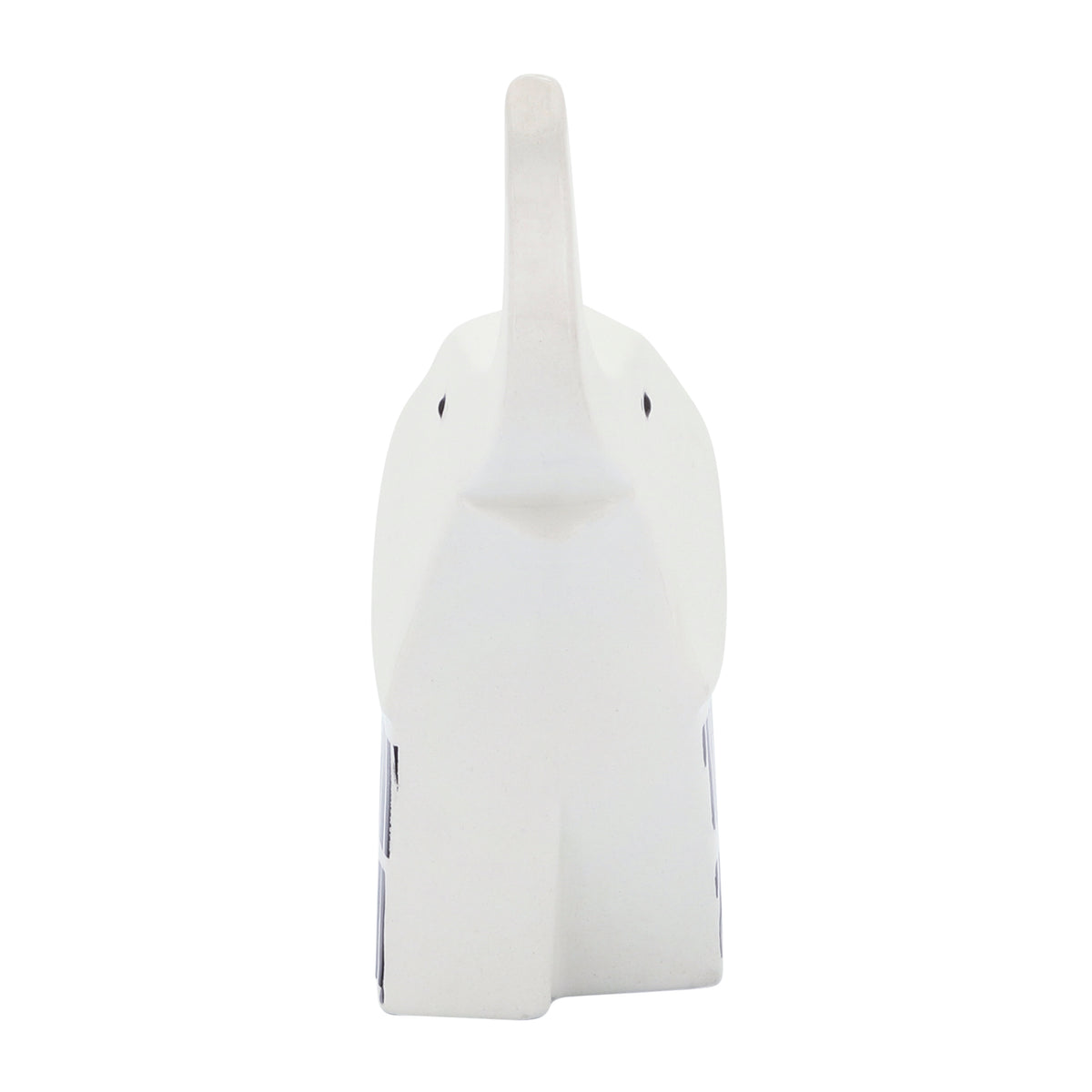 Kephart Black/White Ceramic Elephant Trunk Up