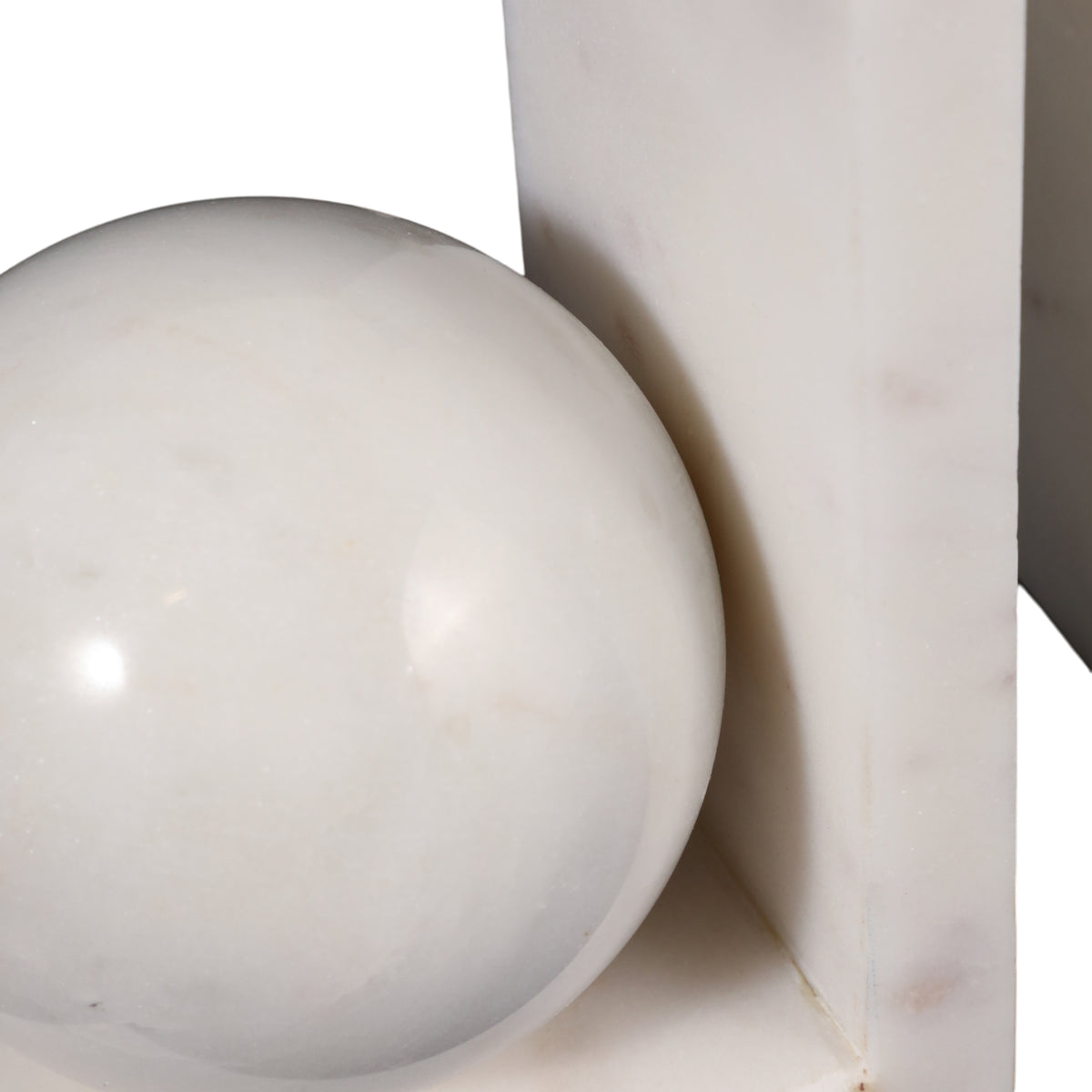 Meinert White Marble Bookends (Set of 2)