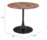 Opus Brown & Black Dining Table