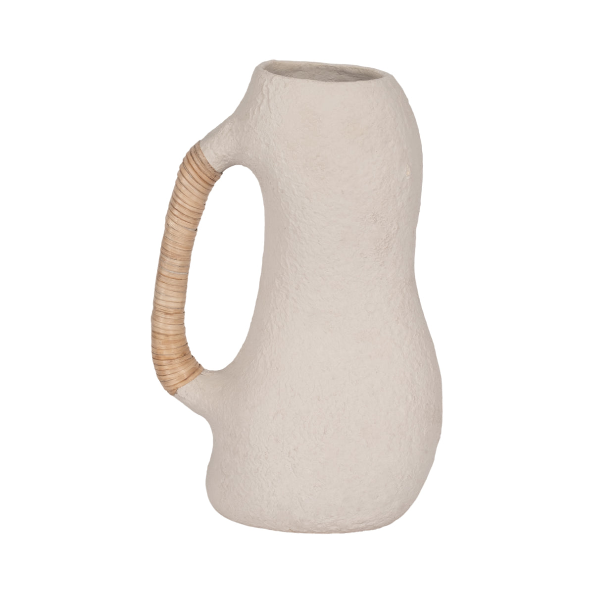 Elk Ivory Ecomix Organic Vase with Caning