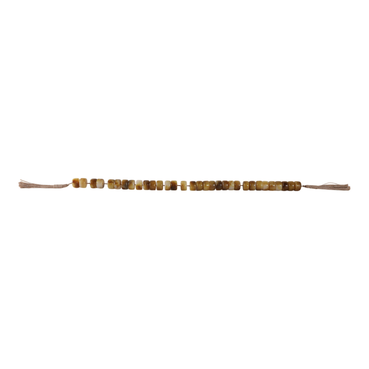 Kellershaw Brown Cylinder Resin Beaded Garland