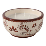 Trona Brown/White Coffee Hand Painted Candle