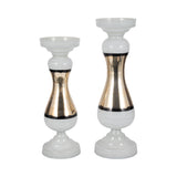 Lafayette White Small Glass Candle Holder