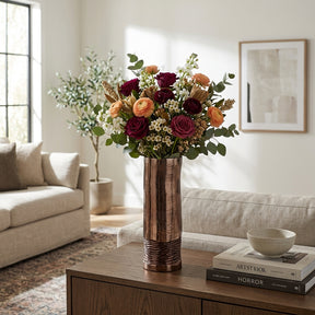 Llanada Bronze Small Glass Textured Enamel Vase