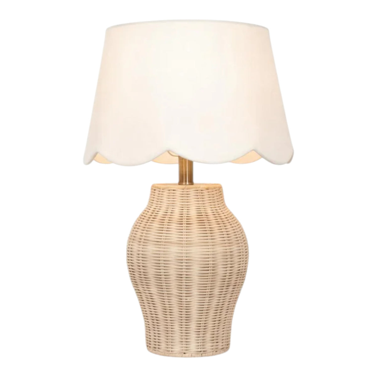 The Forks Tan Rattan Table Lamp