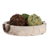Wingo Leopard/Tan/Brass Marble Bowl with Antique Handle