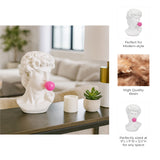 Clair White Resin Greek God Head - 19092EC