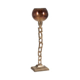 Monrovia Gold Small Metal Tealight Holder with Base
