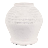 Bartlett White Small Dimpled Terracotta Vase