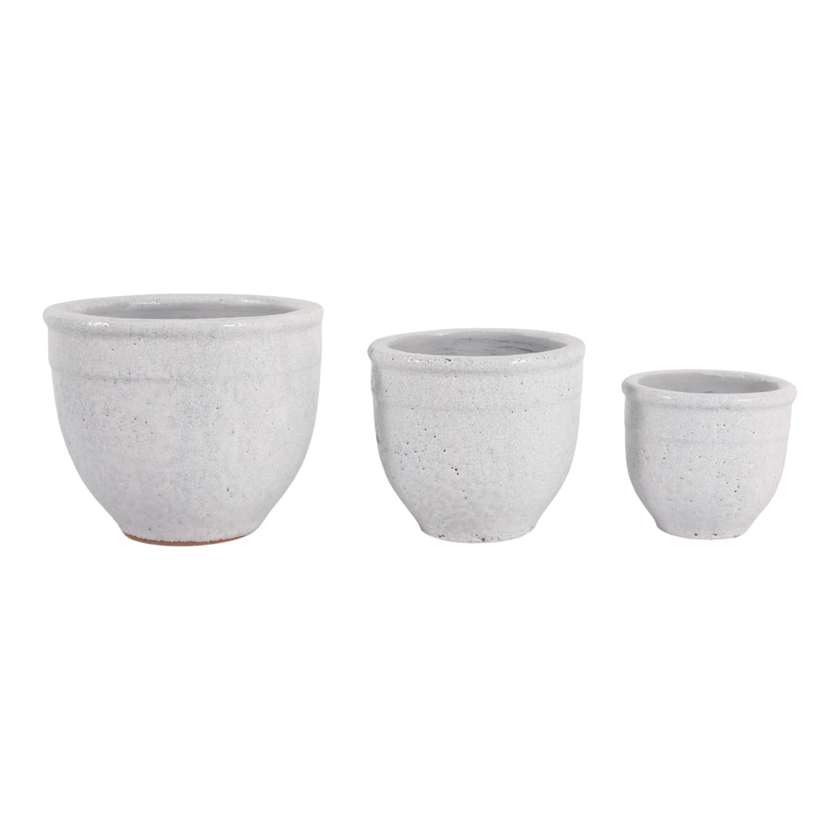 Hayfordway White Terracotta Planter Pots (Set of 3)
