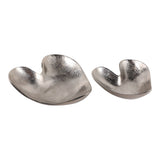 Woodworth Silver Aluminum Heart Shape Bowls (Set of 2)