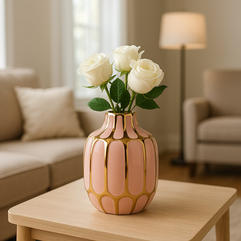 Calvinham Pink/Gold Vase