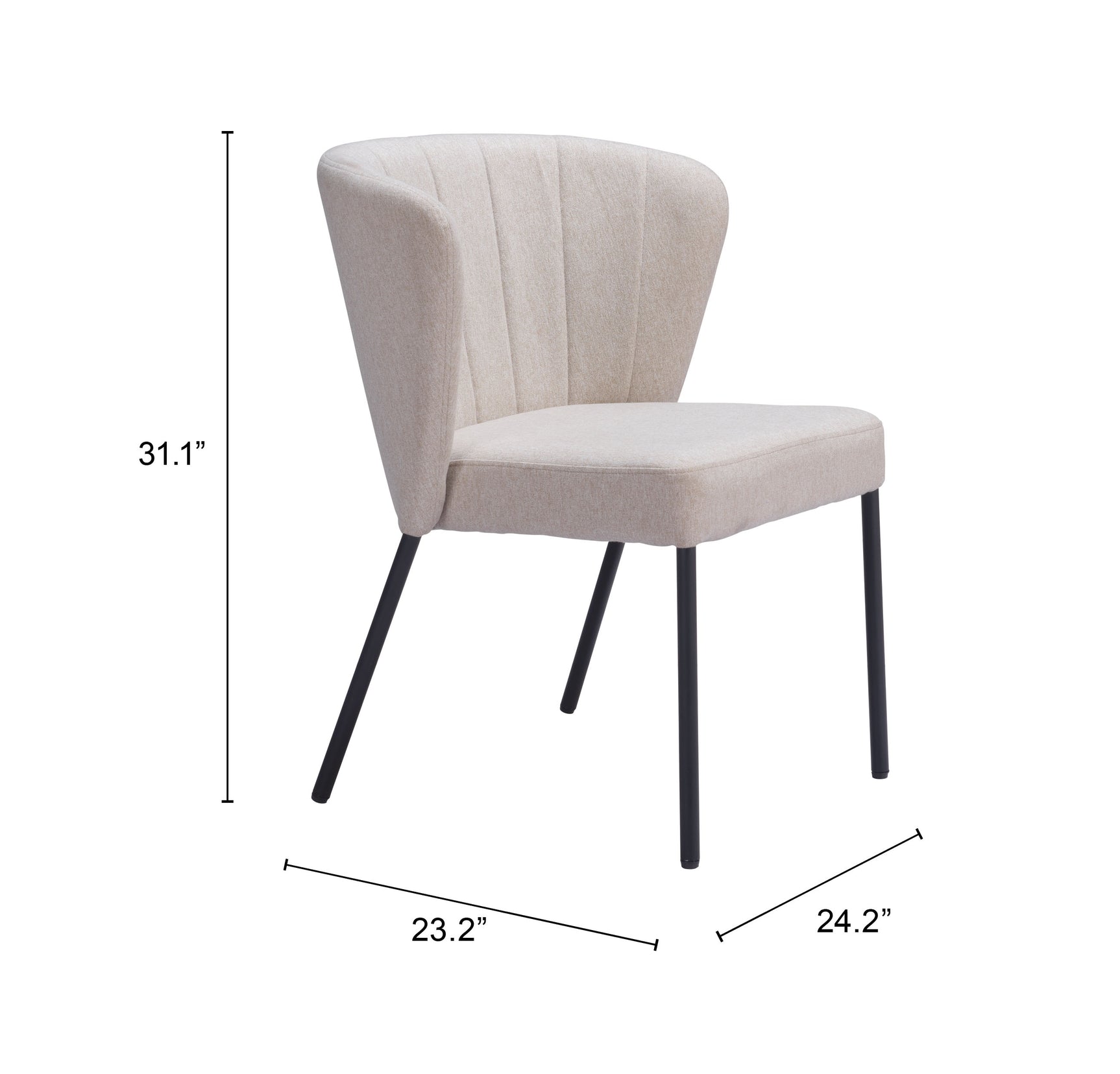 Aimee Beige Dining Chair (Set of 2)