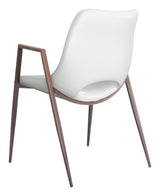 Desi White & Walnut Dining Chair (Set of 2)